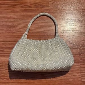 Small vintage pearl handbag